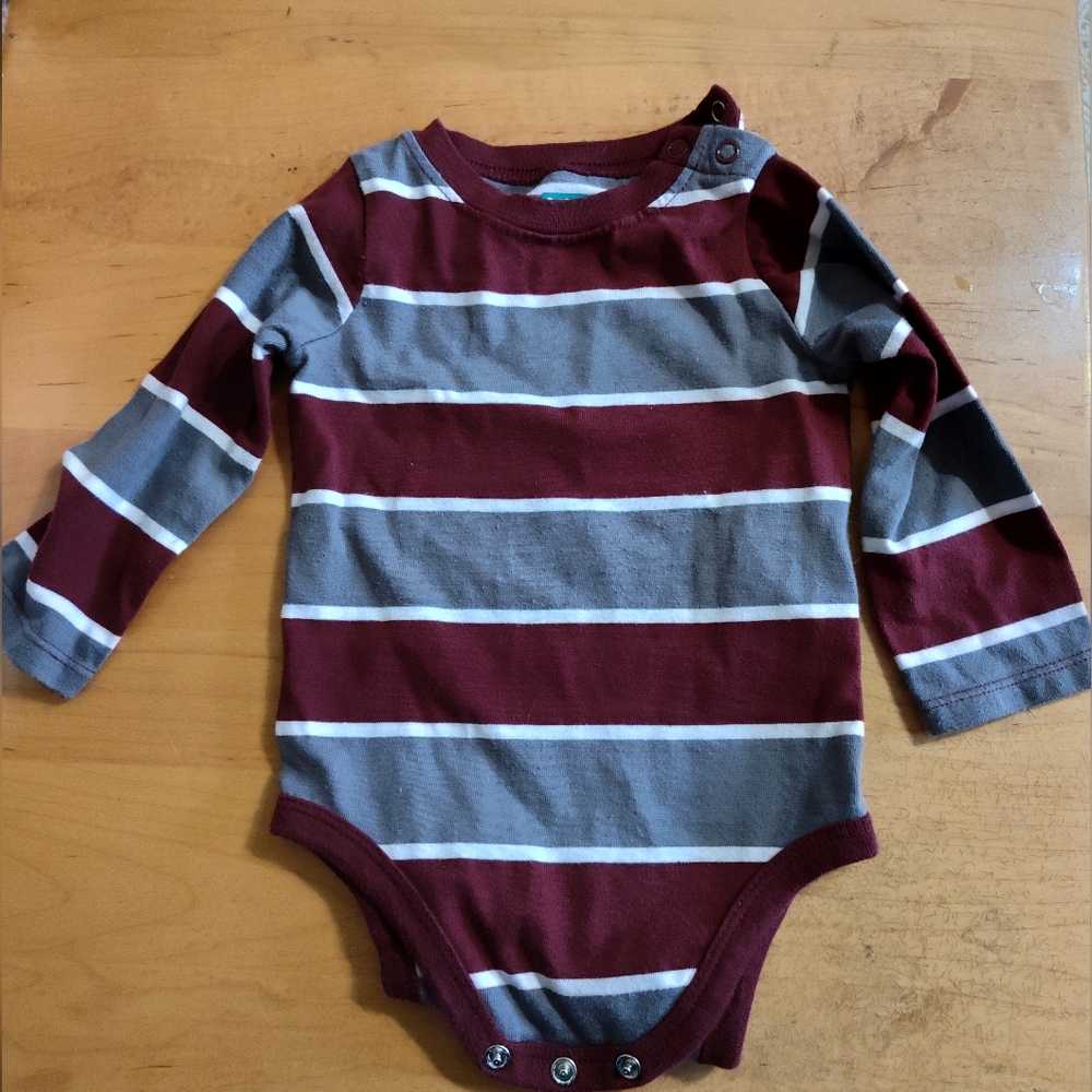 Garanimals Striped Long Sleeve Baby Onesie